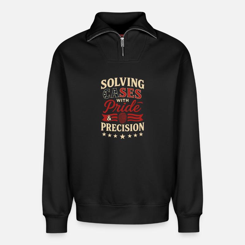 Forensic Nurse Practitioner Pride & Precision - Relaxed Unisex Organic Half Zip Sweatshirt – von SPREAD - Schwarz
