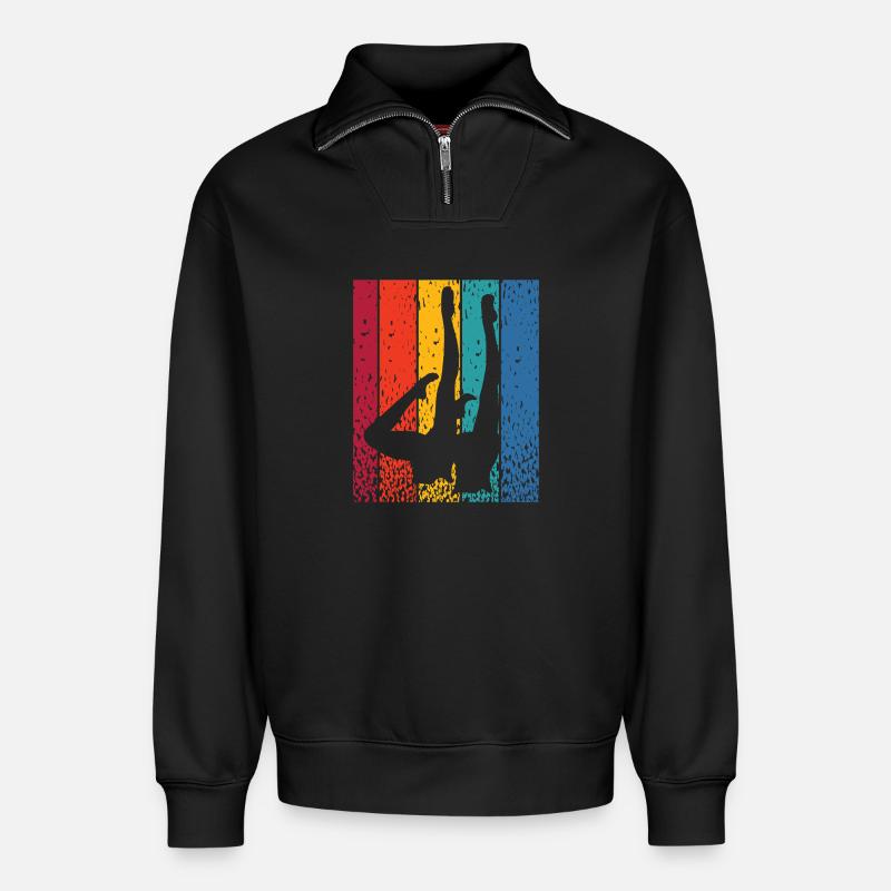 Artistic Swim Team Synchronschwimmen - Relaxed Unisex Organic Half Zip Sweatshirt – von SPREAD - Schwarz