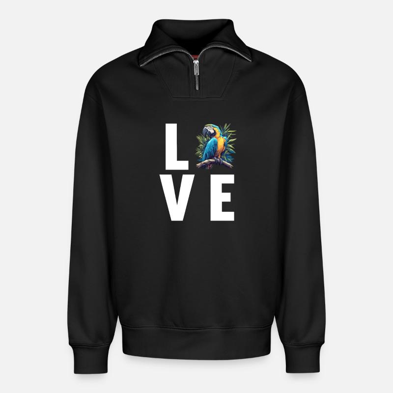 Aras Ara - Relaxed Unisex Organic Half Zip Sweatshirt – von SPREAD - Schwarz