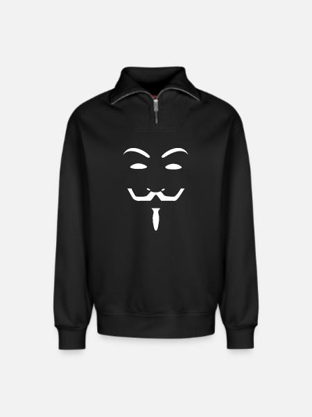 Vendetta - Relaxed Unisex Organic Half Zip Sweatshirt – von SPREAD - Schwarz