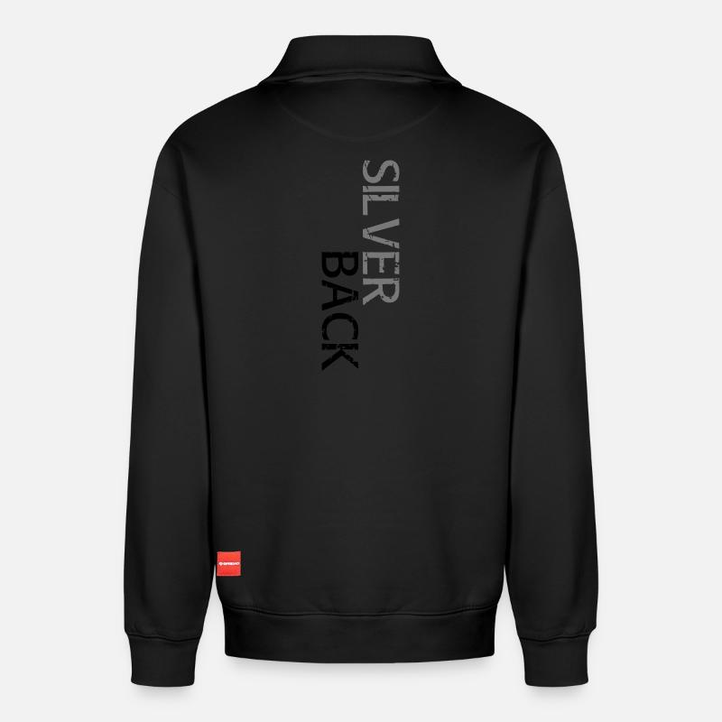 SILVERBACK (versetzt) - Relaxed Unisex Organic Half Zip Sweatshirt – von SPREAD - Schwarz