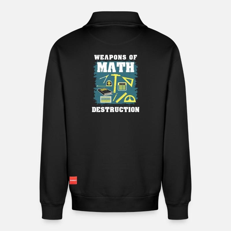 Mathematik Mathe Geschenk - Relaxed Unisex Organic Half Zip Sweatshirt – von SPREAD - Schwarz