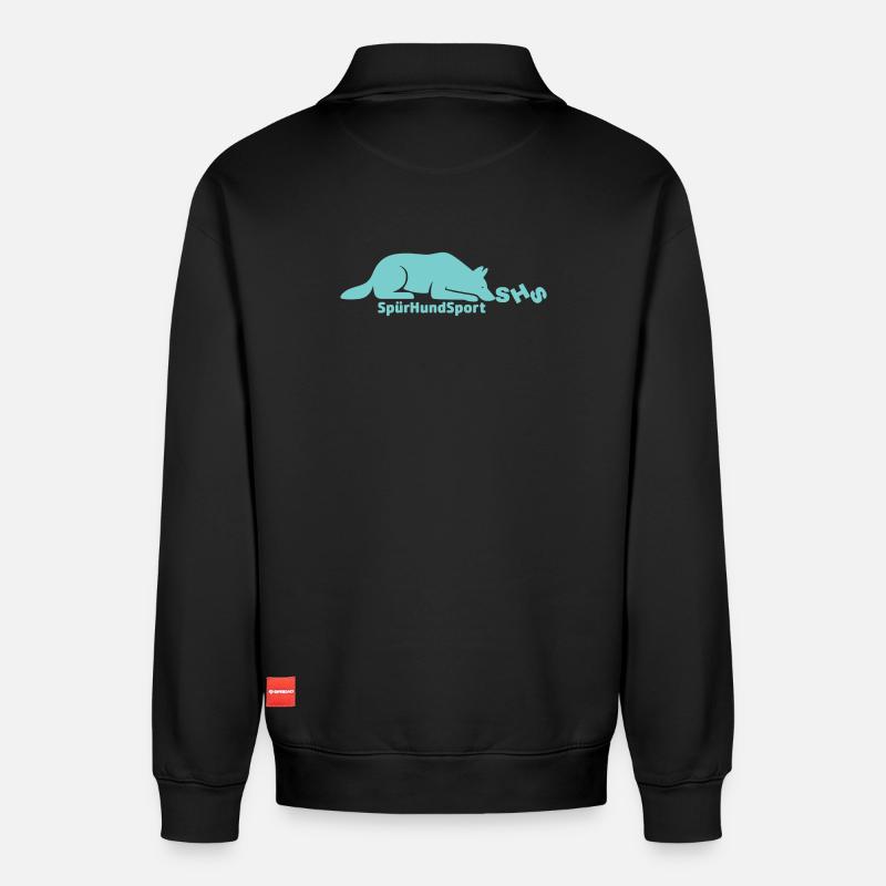 SHS Logo mint - Relaxed Unisex Organic Half Zip Sweatshirt – von SPREAD - Schwarz