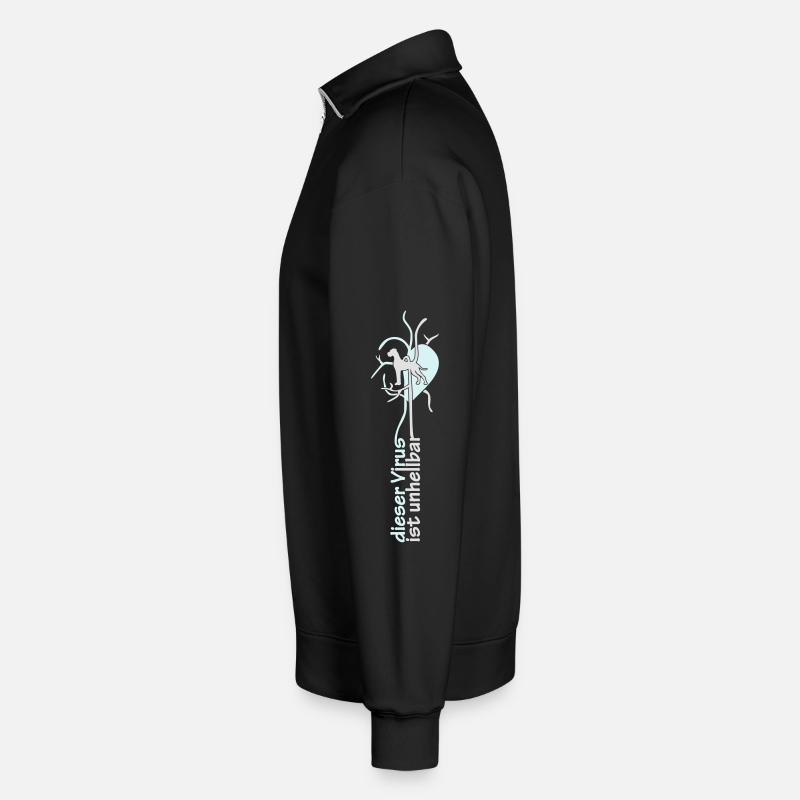 virus Dogg étroite - Sweat unisexe décontracté en coton biologique à demi-zip – de SPREAD - noir