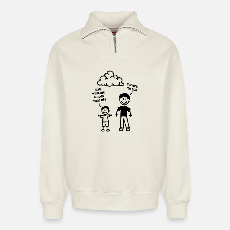 Bugfixing Skripting Statement Developer Bugs - Relaxed Unisex Organic Half Zip Sweatshirt – by SPREAD - off white