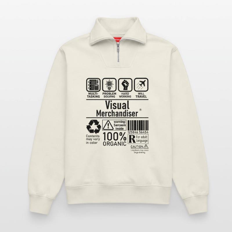 Visual Merchandiser multi tasking problem solving Relaxed Unisex Organic Half Zip Sweatshirt – von SPREAD