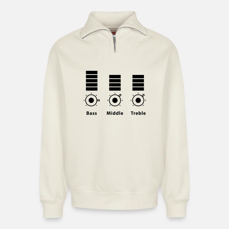 mixer - Relaxed Unisex Organic Half Zip Sweatshirt – von SPREAD - Naturweiß
