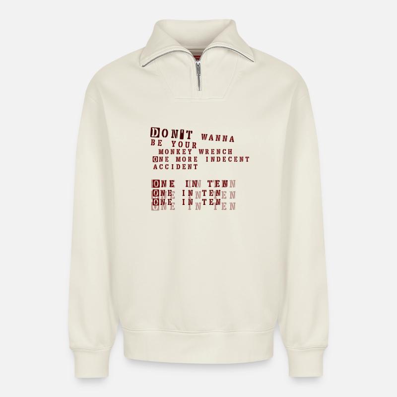 Monkey Wrench - Foo Fighters - Relaxed Unisex Organic Half Zip Sweatshirt – von SPREAD - Naturweiß