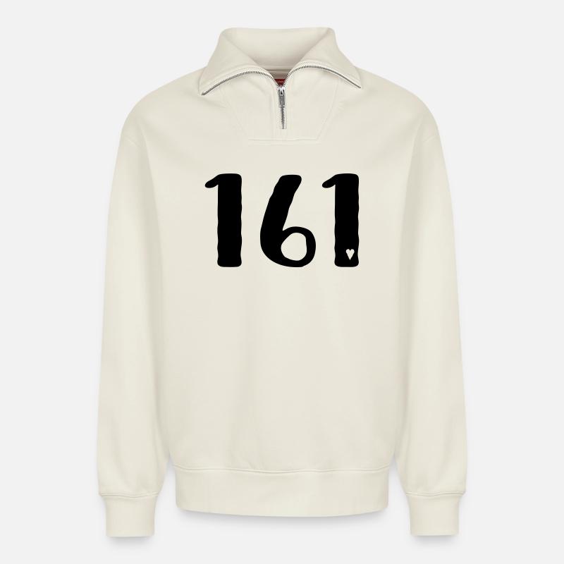 Antifaschistische Aktion - Relaxed Unisex Organic Half Zip Sweatshirt – von SPREAD - Naturweiß