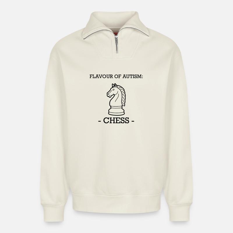 IMG_2507 - Relaxed Unisex Organic Half Zip Sweatshirt – by SPREAD - off white