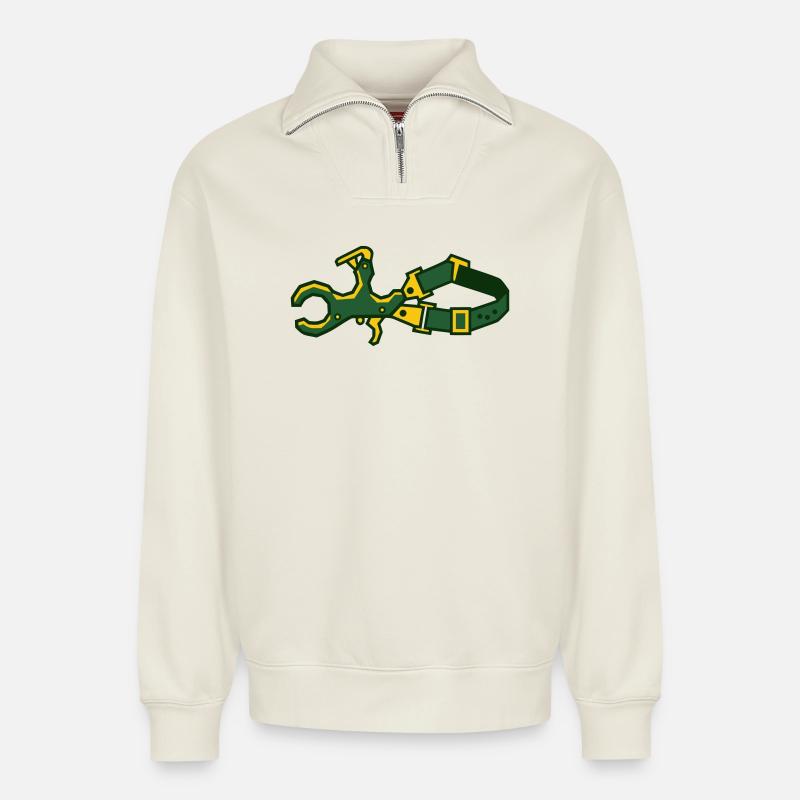 Release Archery Compound Bow Shooter - Relaxed Unisex Organic Half Zip Sweatshirt – by SPREAD - off white