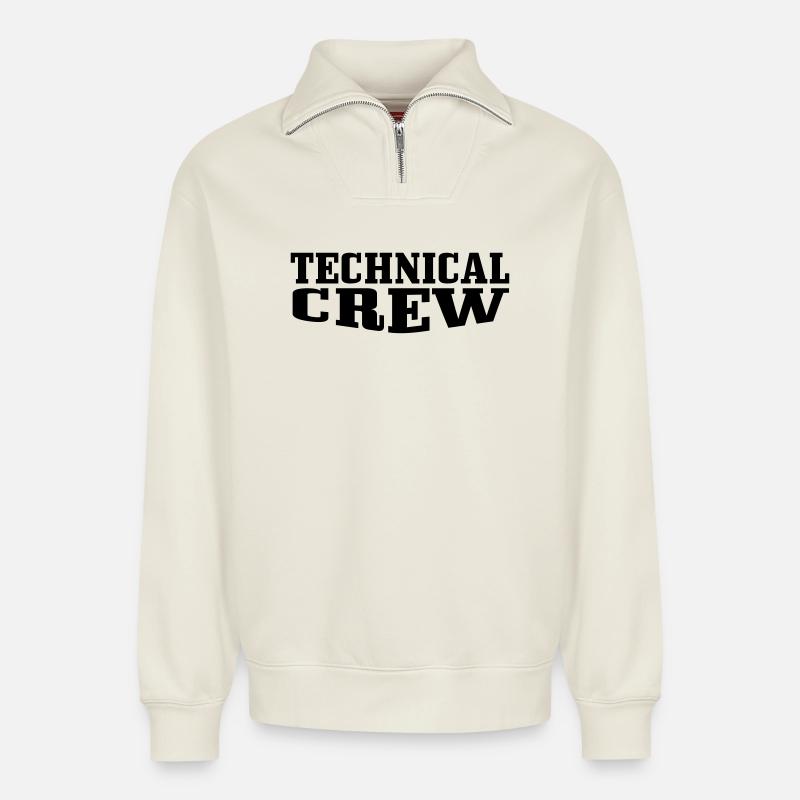 Technical Crew 2 - Relaxed Unisex Organic Half Zip Sweatshirt – von SPREAD - Naturweiß