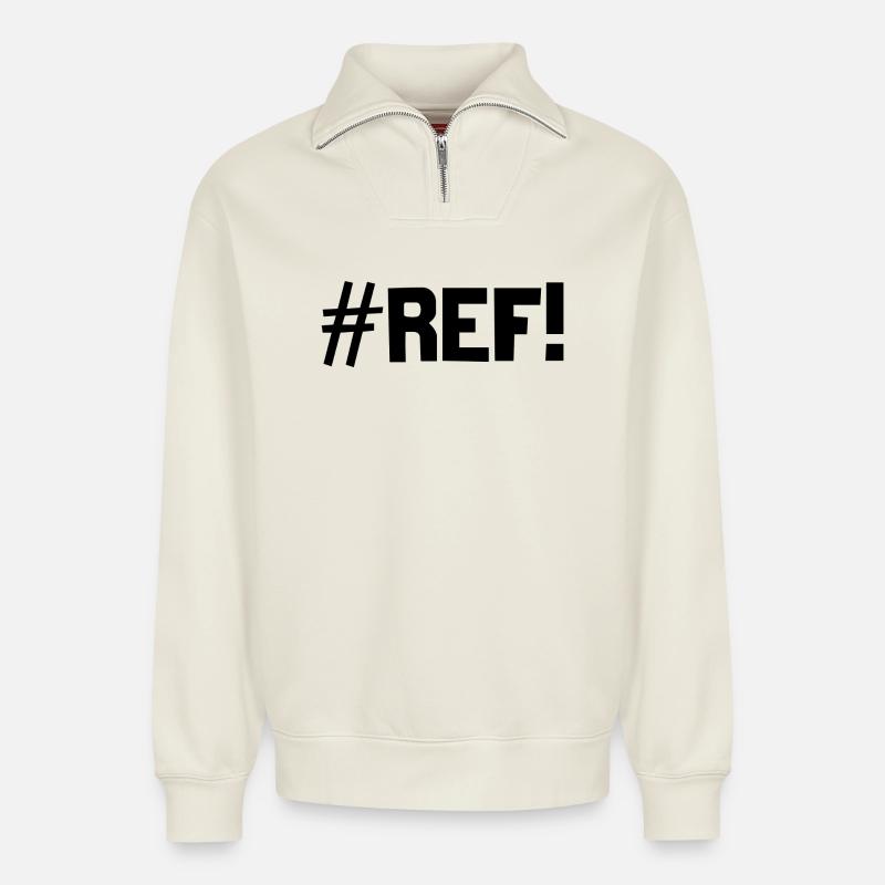#REF! - Relaxed Unisex Organic Half Zip Sweatshirt – by SPREAD - off white