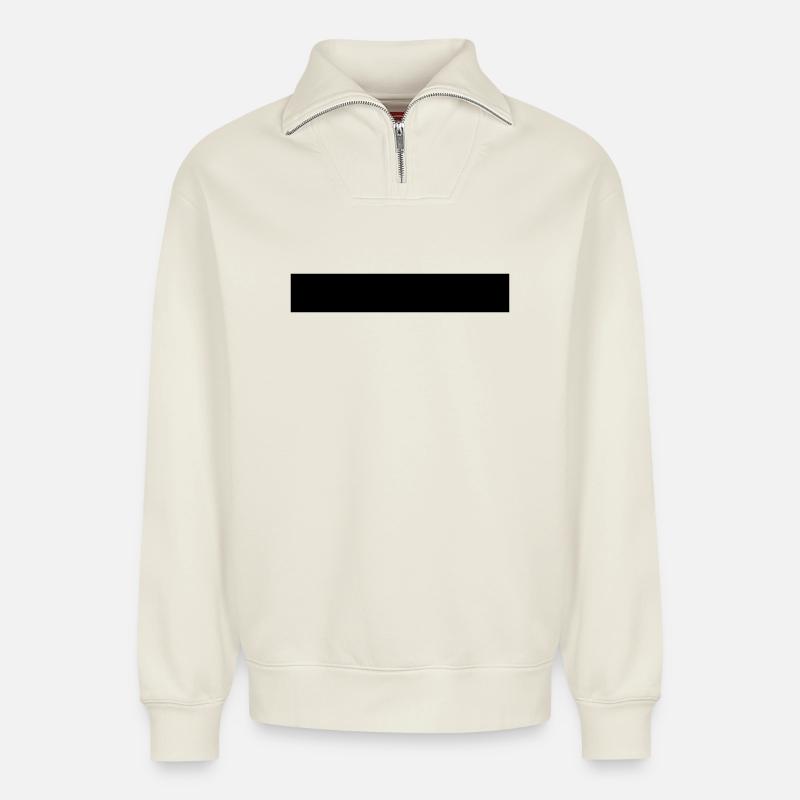 Not - Relaxed Unisex Organic Half Zip Sweatshirt – von SPREAD - Naturweiß