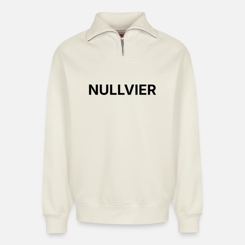 ZERO FOUR - Relaxed Unisex Organic Half Zip Sweatshirt – by SPREAD - off white