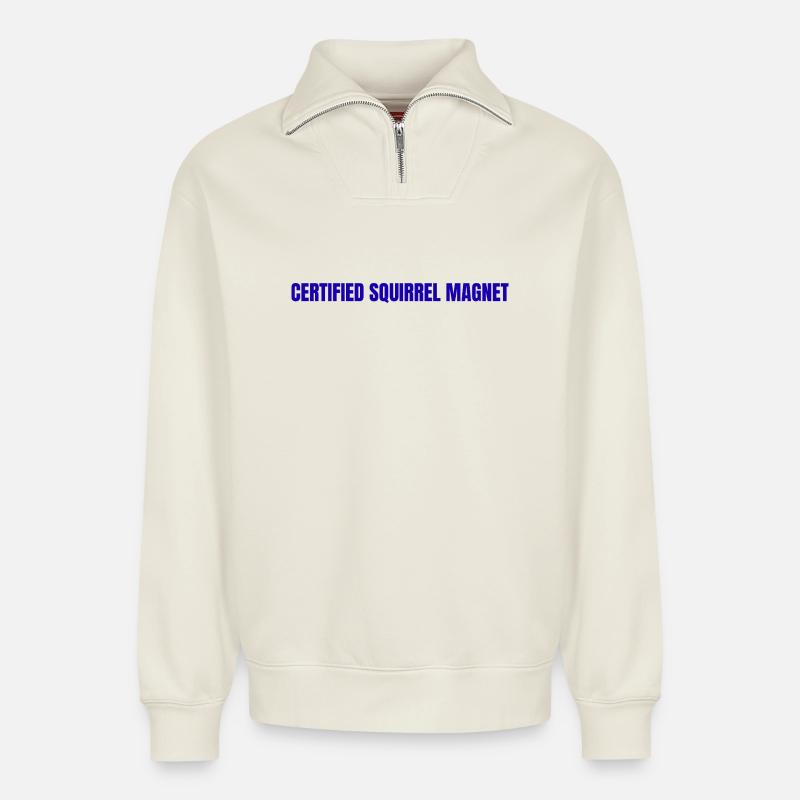 Einzigartig - Relaxed Unisex Organic Half Zip Sweatshirt – von SPREAD - Naturweiß