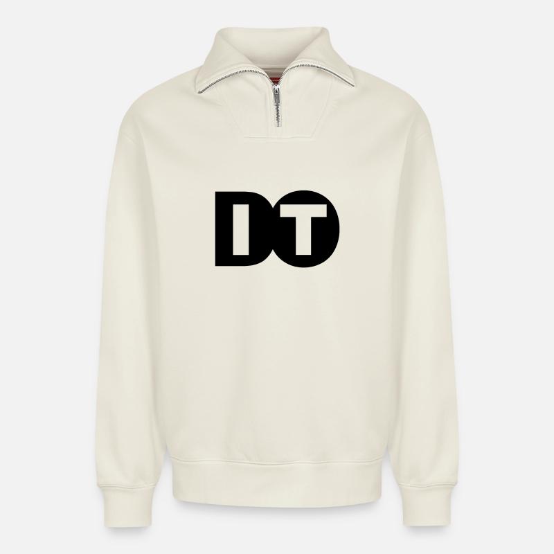 Do it! - Relaxed Unisex Organic Half Zip Sweatshirt – by SPREAD - off white