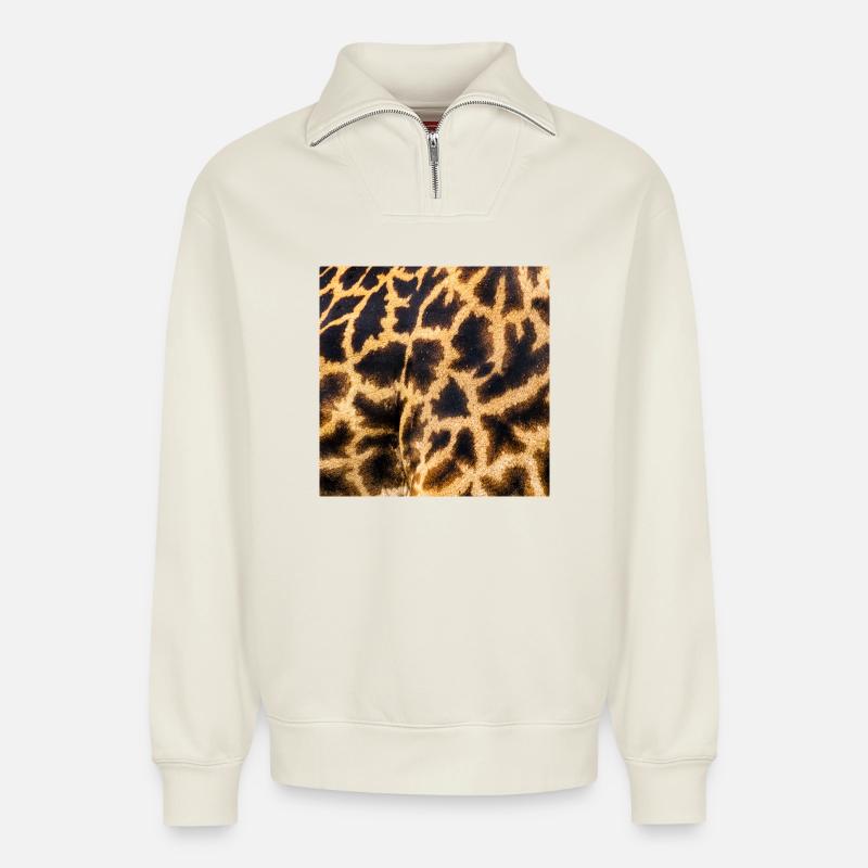 SAFARI - Relaxed Unisex Organic Half Zip Sweatshirt – von SPREAD - Naturweiß