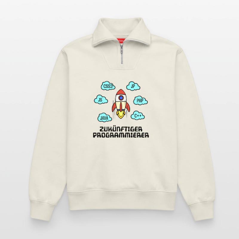 Css Code Developer C++ Java Php Programmer Relaxed Unisex Organic Half Zip Sweatshirt – by SPREAD