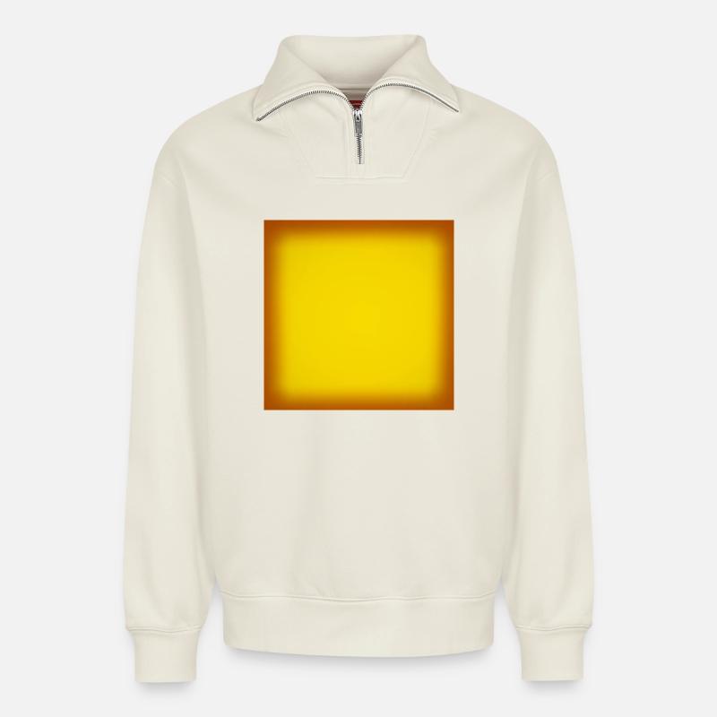 Wüstenplatz - Relaxed Unisex Organic Half Zip Sweatshirt – von SPREAD - Naturweiß