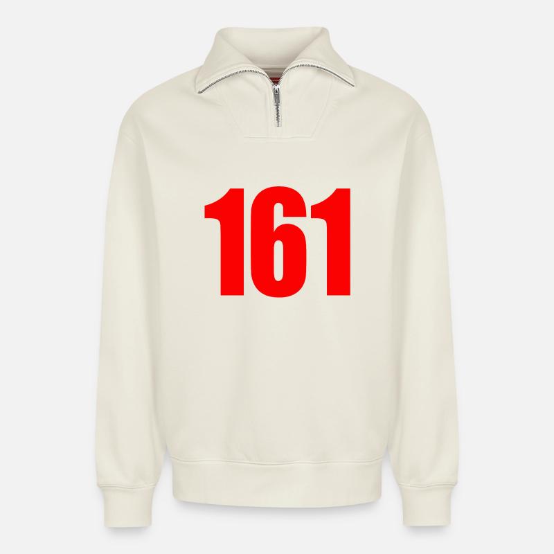 161 – Antifa Code Statement - Relaxed Unisex Organic Half Zip Sweatshirt – by SPREAD - off white