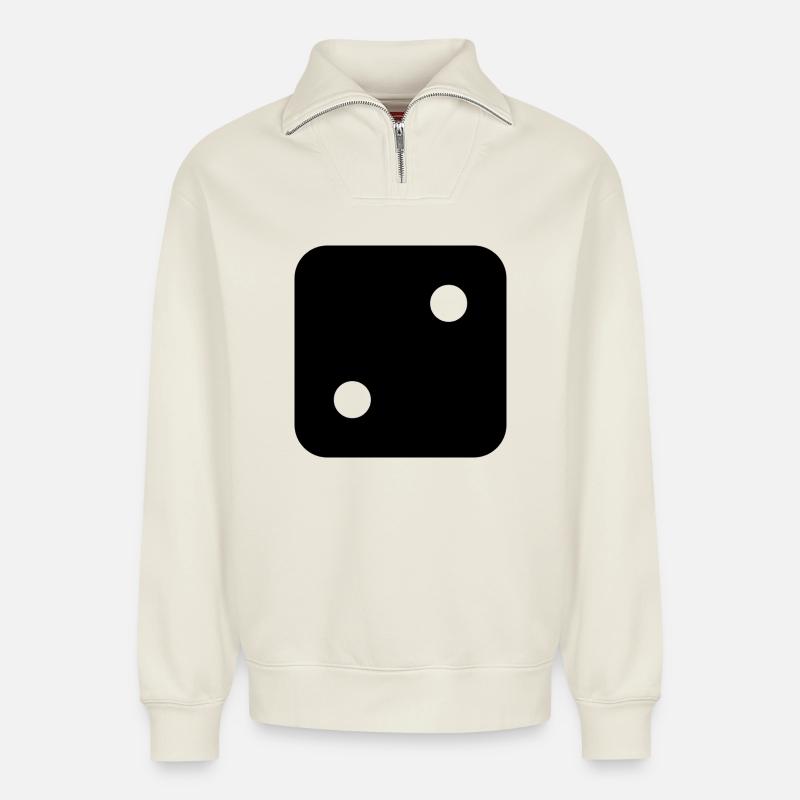 Sagt - Relaxed Unisex Organic Half Zip Sweatshirt – von SPREAD - Naturweiß