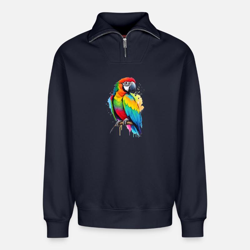 Ara - Sweat unisexe décontracté en coton biologique à demi-zip – de SPREAD - bleu marine