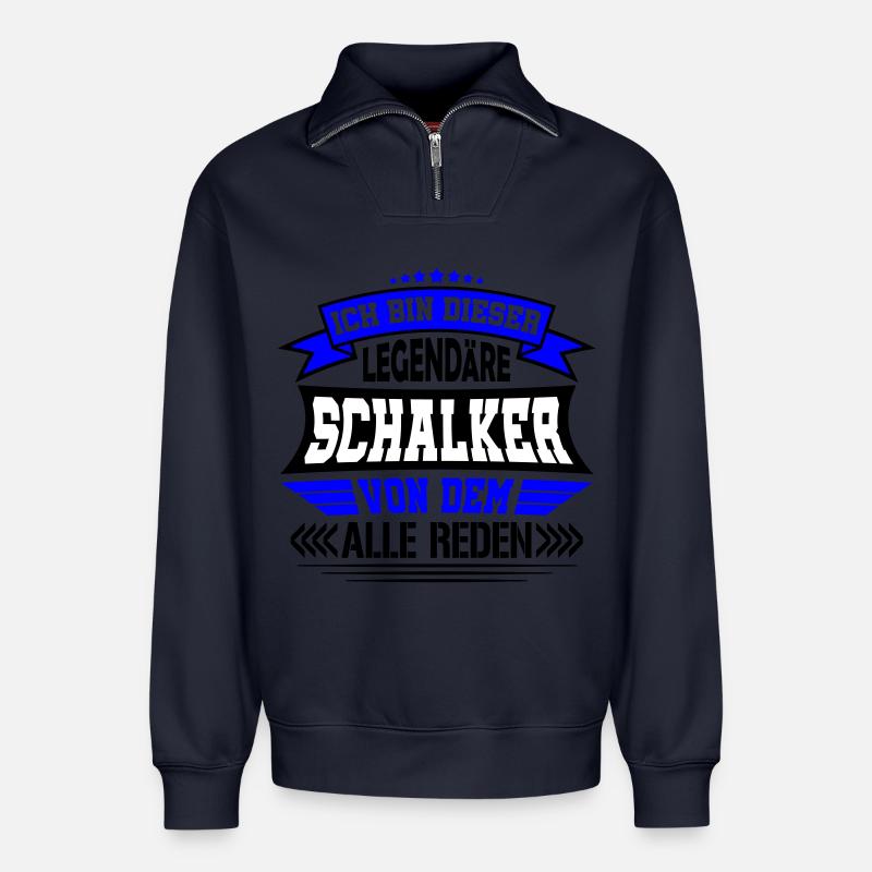 Legendärer Schalker | Farben änderbar - Relaxed Unisex Organic Half Zip Sweatshirt – von SPREAD - Navy