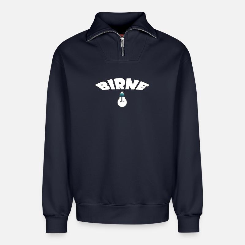 BIRNE - Relaxed Unisex Organic Half Zip Sweatshirt – von SPREAD - Navy