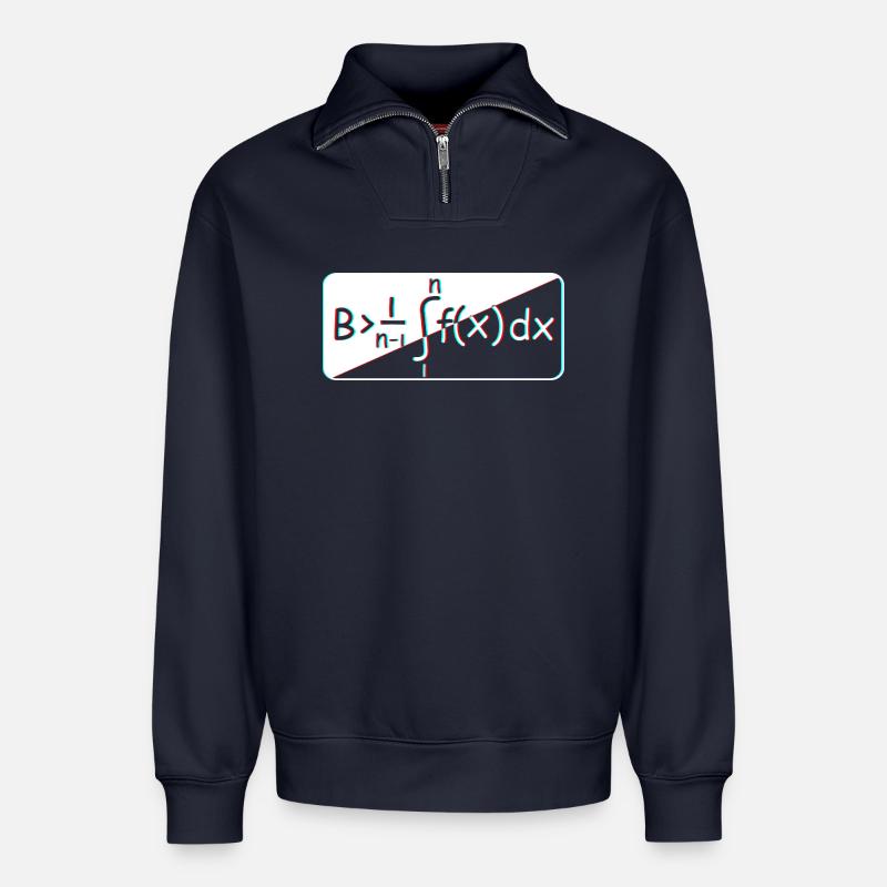 Mathematiker Mathe mathematisch Mathematik - Relaxed Unisex Organic Half Zip Sweatshirt – von SPREAD - Navy