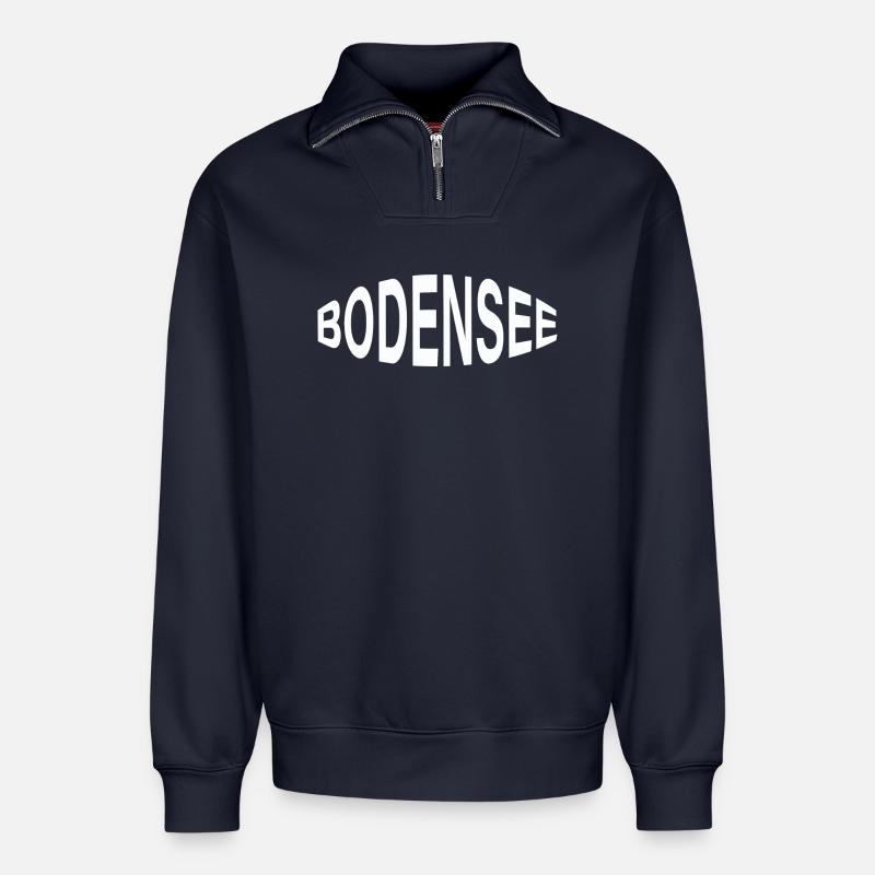 BODENSEE - Relaxed Unisex Organic Half Zip Sweatshirt – von SPREAD - Navy