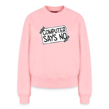Computer Says No Lustig Programmierer Nerd Technik - Relaxed Frauen Organic Sweatshirt – von SPREAD - Rosa - Vorne - AI Model Female 180 light (180cm)