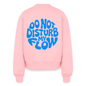 Do Not Disturb My Flow - Relaxed Women's Organic Sweatshirt – by SPREAD - rose - Back - AI Model Male 185 light (185cm)