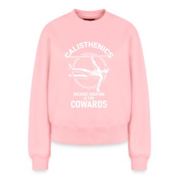 Gymnastique suédoise Fitness Gym Training Entraînement - Sweat femme décontracté en coton biologique – de SPREAD - rose - Devant - AI Model Female 180 light (180cm)
