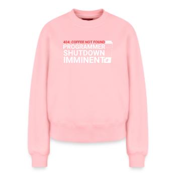 Programmers generate code from coffee - Relaxed Women's Organic Sweatshirt – by SPREAD - rose - Front - AI Model Female 180 light (180cm)
