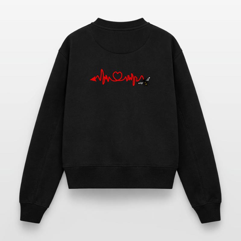 Cardio-Herzfrequenz, Biene mit Stachel oder Pfeil Relaxed Frauen Organic Sweatshirt – von SPREAD