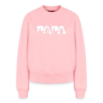 Yacht Motorbootkapitän Bootsleben Sommer - Relaxed Frauen Organic Sweatshirt – von SPREAD - Rosa - Vorne - AI Model Female 180 light (180cm)