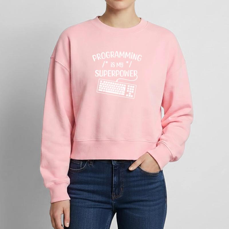 Computerfreak Developer Statement Coden Informatik Relaxed Frauen Organic Sweatshirt – von SPREAD