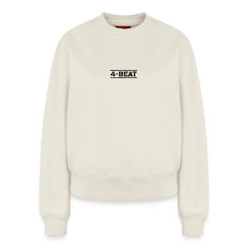4 Beat - Relaxed Frauen Organic Sweatshirt – von SPREAD - Naturweiß - Vorne - AI Model Female 180 light (180cm)