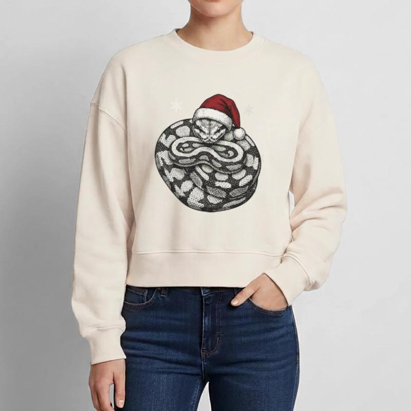 Serpent roi python roi de Noël Python boule Sweat femme décontracté en coton biologique – de SPREAD