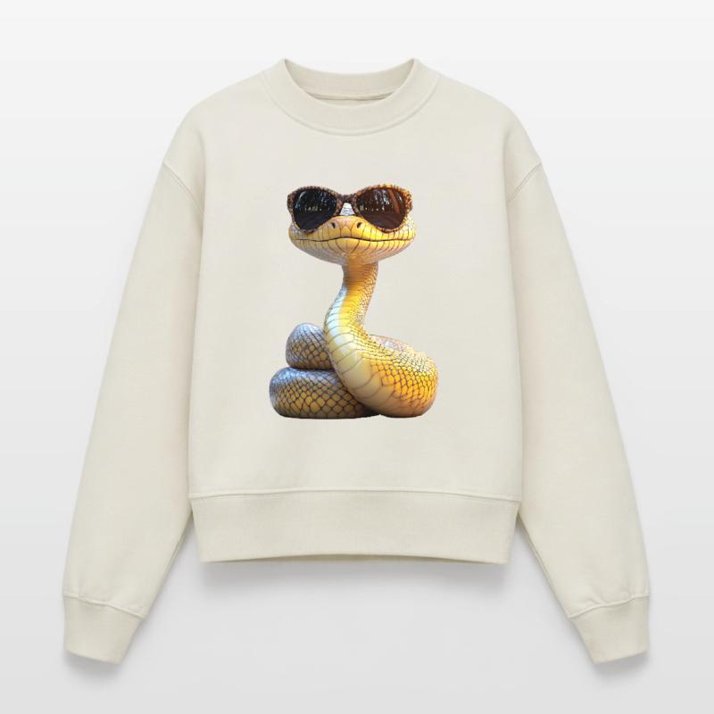 Serpent Python Cobra Mamba Serpent à sonnettes Serpent Sweat femme décontracté en coton biologique – de SPREAD