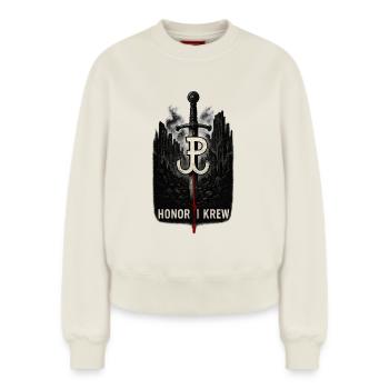 Honor i Krew Polish Resistance Art - Relaxed Women's Organic Sweatshirt – by SPREAD - off white - Front - AI Model Female 180 light (180cm)