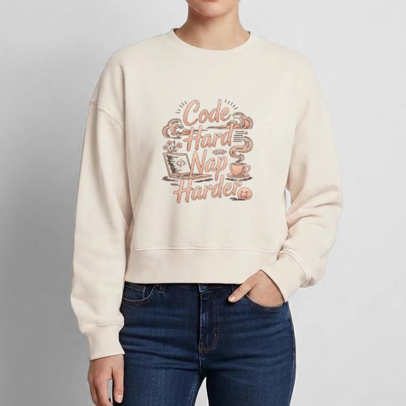 Remote Developer Code Hard Nap Harder Remote Coder Relaxed Women's Organic Sweatshirt – by SPREAD