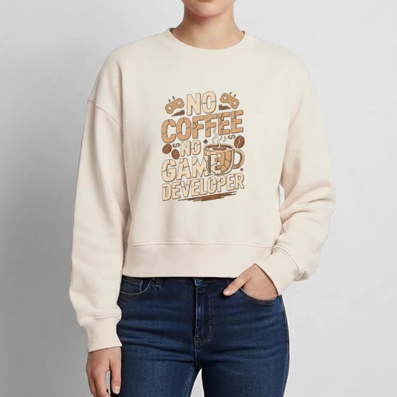 Game Developer No Coffee Game Coder Coffee Lover Relaxed Frauen Organic Sweatshirt – von SPREAD