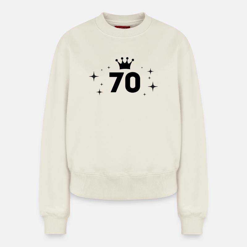 70th Anniversary - Relaxed Women's Organic Sweatshirt – by SPREAD - off white