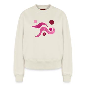Yoga design_52 - Relaxed Women's Organic Sweatshirt – by SPREAD - off white - Front - AI Model Female 180 light (180cm)