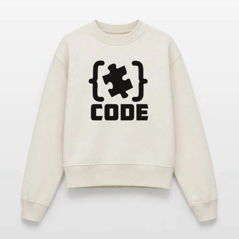 programmer Code puzzle piece solving Relaxed Women's Organic Sweatshirt – by SPREAD