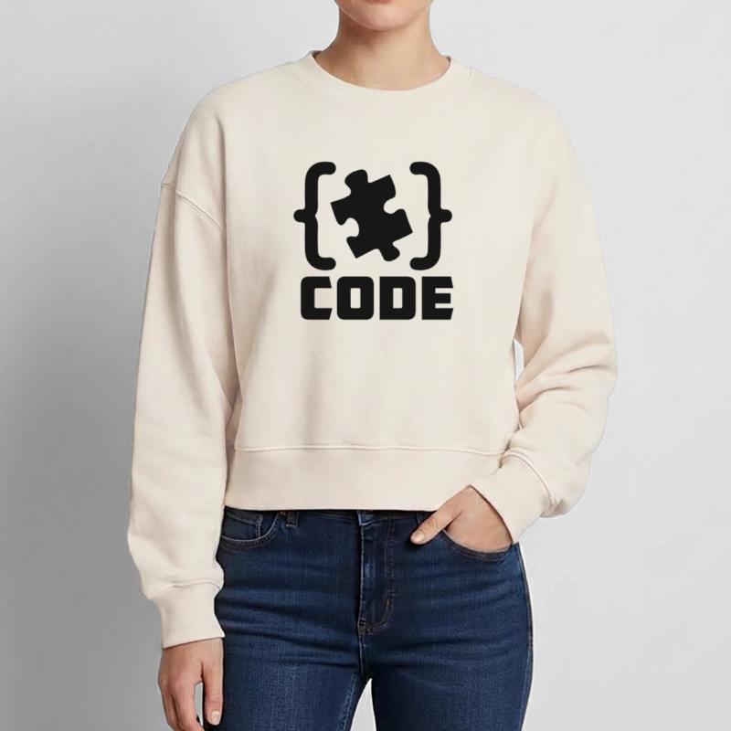 programmer Code puzzle piece solving Relaxed Women's Organic Sweatshirt – by SPREAD