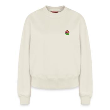 Cupcake - Sweat femme décontracté en coton biologique – de SPREAD - blanc cassé - Devant - AI Model Female 180 light (180cm)