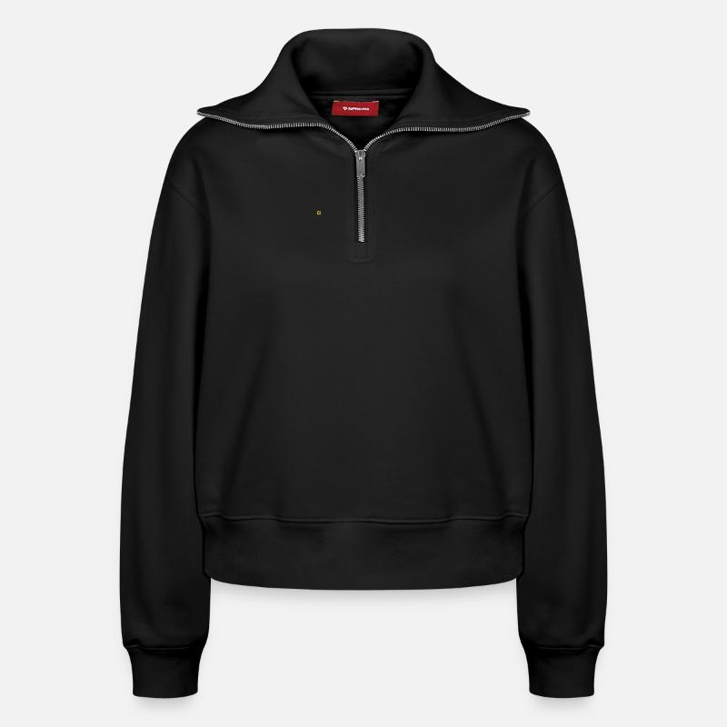 Nuts for winter - Relaxed Women's Half Zip Sweatshirt – by SPREAD - black